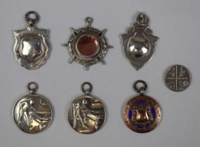 6 hallmarked silver medals