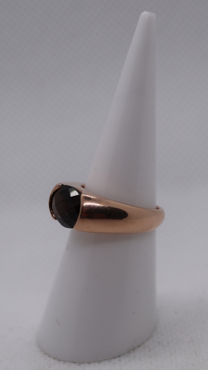 Rose gold faceted topaz ring - Size P - Image 2 of 3