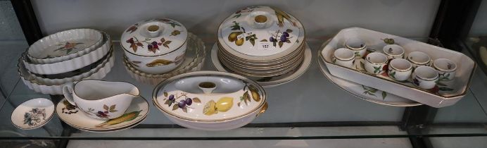 Collection of Royal Worcester Evesham pattern