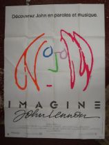 Large French film poster, John Lennon, Imagine - Approx size: 119cm x 158cm
