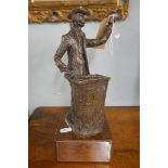 Bronze trophy The Auctioneer commissioned in 1970's for British car auctions - Approx height: 30cm