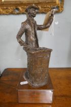 Bronze trophy The Auctioneer commissioned in 1970's for British car auctions - Approx height: 30cm