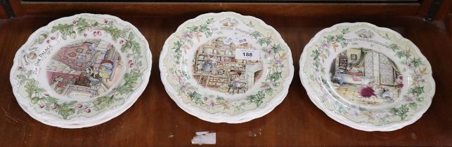 Collection of Royal Doulton Bramley Hedge 8'' plates - 8 to include the 4 seasons set