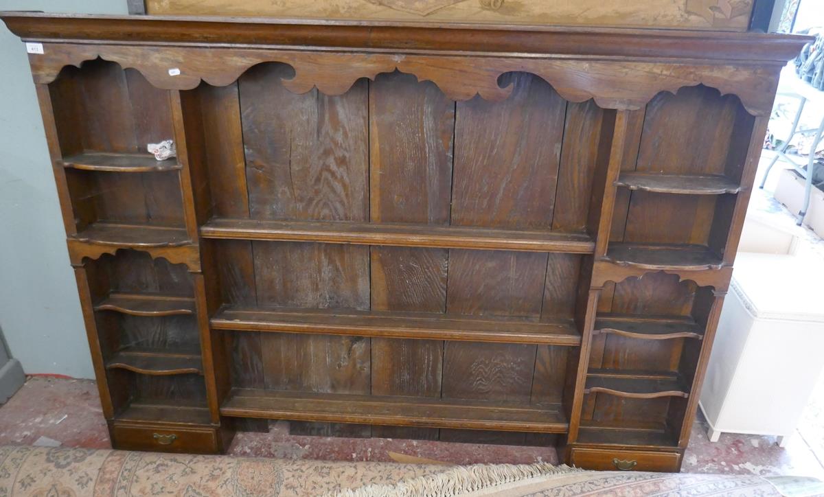 Early oak dresser rack - Approx size: 179cm x 126cm