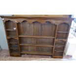 Early oak dresser rack - Approx size: 179cm x 126cm