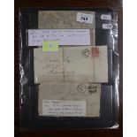 Stamps - Great Britain 1840 2d mulready unused 4d & 9d on covers