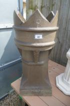 Crown top chimney pot