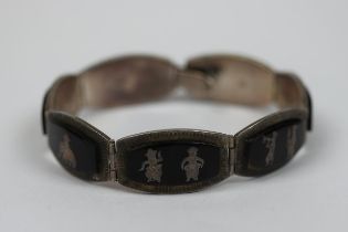 Silver and tortoiseshell bracelet
