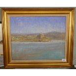 Oil on canvas - Coastal scene - Approx image size: 49cm x 40cm