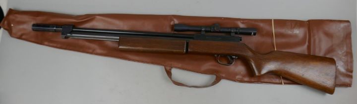 Japanese 1970's Sharp Innova .22 pump air rifle to include Bushmaster telescopic sights