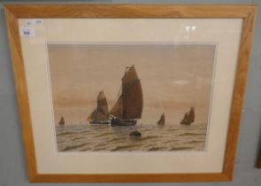 Watercolour - Nautical scene - Approx image size: 42cm x 30cm