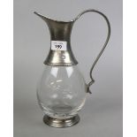 Pewter handled pitcher
