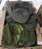 Collection of cold weather military hats - NATO, Czech and Austrian