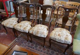 Set of 4 cabriole leg dining chairs