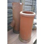 Terracotta drainage pipe together with chimney pot