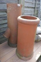 Terracotta drainage pipe together with chimney pot