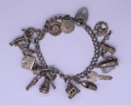 Silver charm bracelet