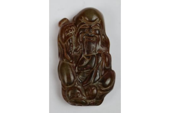 3 carved Chinese pendants - Image 2 of 4