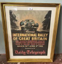 1952 International Rally of Great Britain framed poster