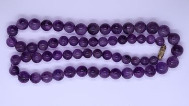 Amethyst beaded necklace