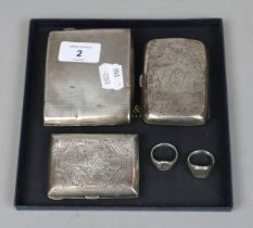 Collection of hallmarked silver - Approx weight 257g