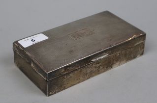Hallmarked silver cigarette box
