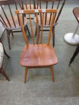 A mid-20th century Ercol stick back kitchen chair