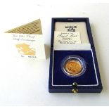 An Elizabeth II proof half sovereign dated 1985, together with box and certificate.