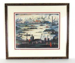 Laurence Stephen Lowry RBA RA (1887-1976), 'The Lake', limited edition colour print, number 261/500,