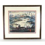 Laurence Stephen Lowry RBA RA (1887-1976), 'The Lake', limited edition colour print, number 261/500,