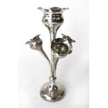 An Edwardian silver four flute epergne, Trevitt & Sons, Chester 1907, on weight base, 22cm