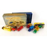 A boxed Dinky Toys Gift Set No.2 Commercial Vehicles, comprising five vehicles, with insert and