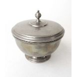 A silver bowl and cover, George Tarratt Ltd, London 1969, 10cm diameter, 246g