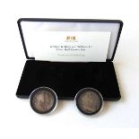 A Harrington & Byrne William & Mary and William III Silver Half Crown Pair. The coins dated 1689 &