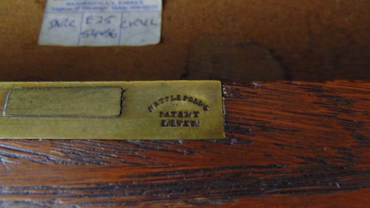 A late Victorian oak partners desk, with green tooled leather writing surface, above a series of - Image 4 of 15