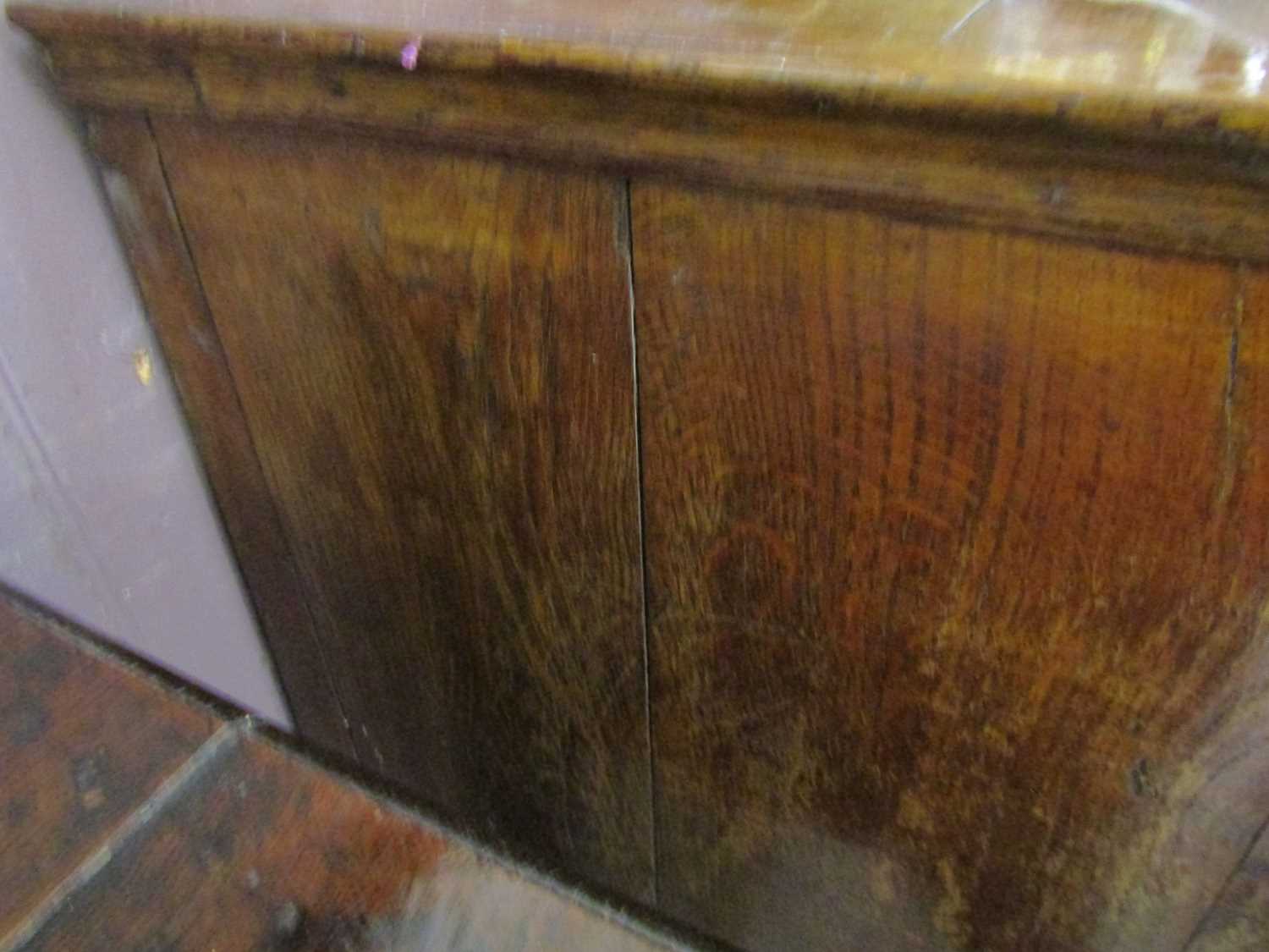 A mid 18th century oak chest of drawers, with crossbanded decoration and later bone escutcheons, - Image 13 of 13