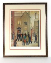 Laurence Stephen Lowry RBA RA (1887-1976), 'The Arrest', limited edition colour print, number 673/