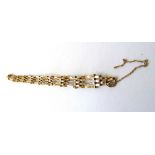 A 9ct gold four bar gate link bracelet. Approx. weight 5.7g A/F