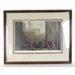 Laurence Stephen Lowry RBA RA (1887-1976); 'Outside the Mill', limited edition colour print,