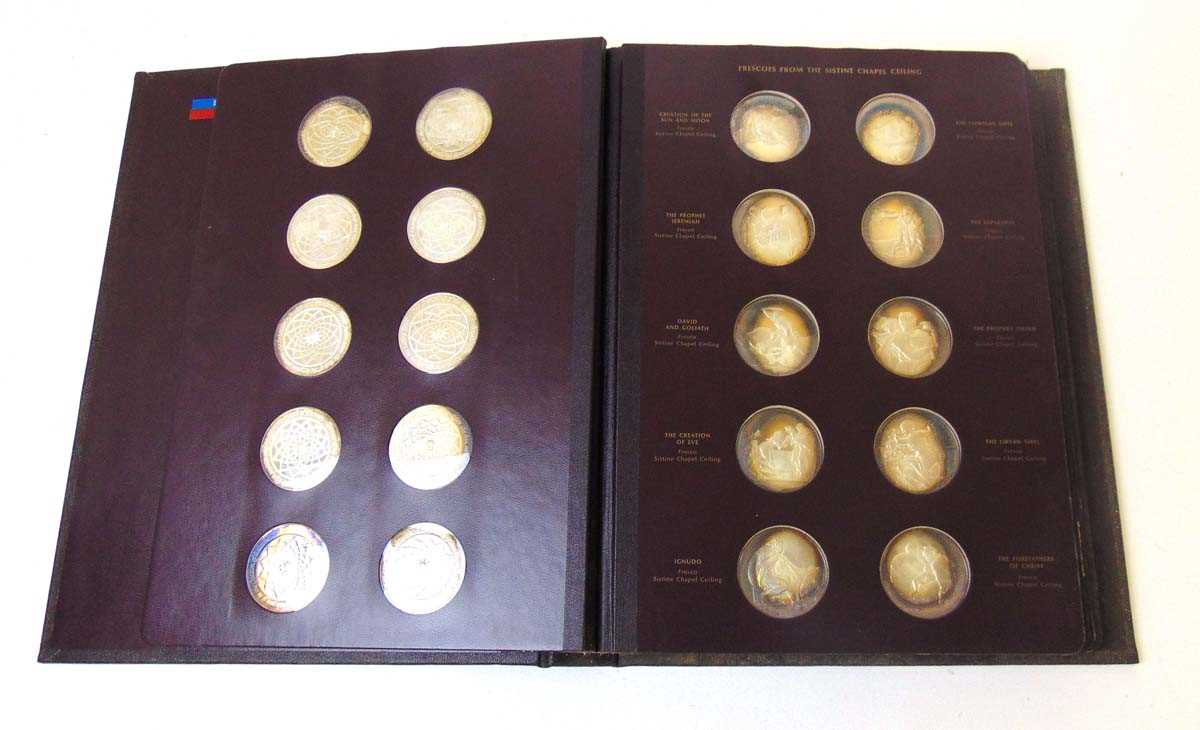 A set of sixty silver proof medallions of ''The Frescoes of the Sistine Chapel'' , issued by John - Image 3 of 7