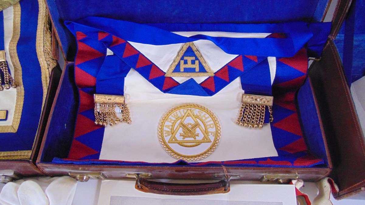 A collection of Masonic regalia, principally Warwickshire, to include numerous silver and silver - Image 8 of 13