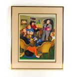 Beryl Cook (1926-2008), 'The Poetry Reading', colour print, signed in pencil in the margins, with