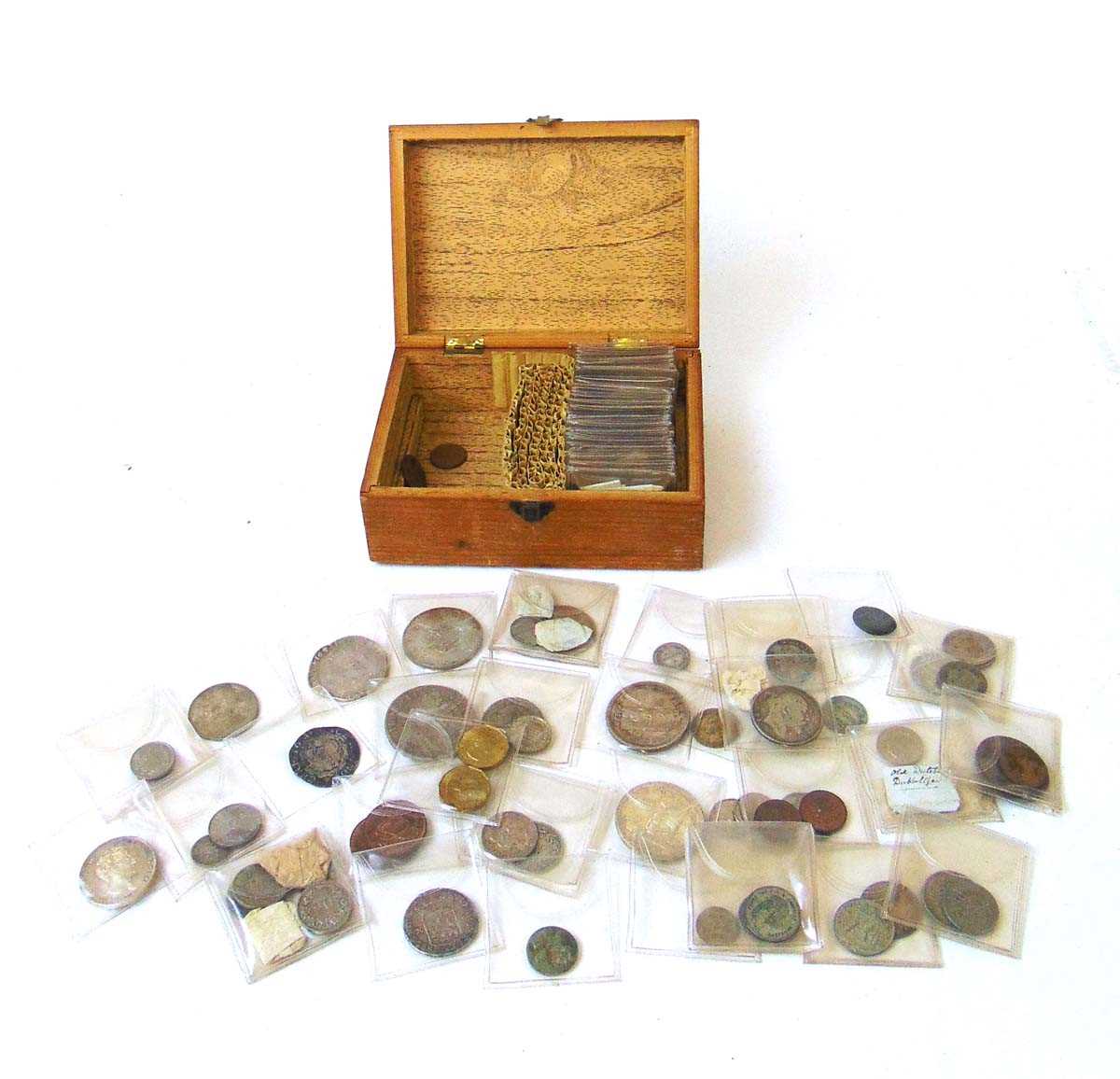 A collection of world coins, 17th to 20th century, to include Elizabeth I silver shillings and groat