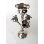 An Edwardian silver four flute epergne, Trevitt & Sons, Chester 1907, on weight base, 22cm