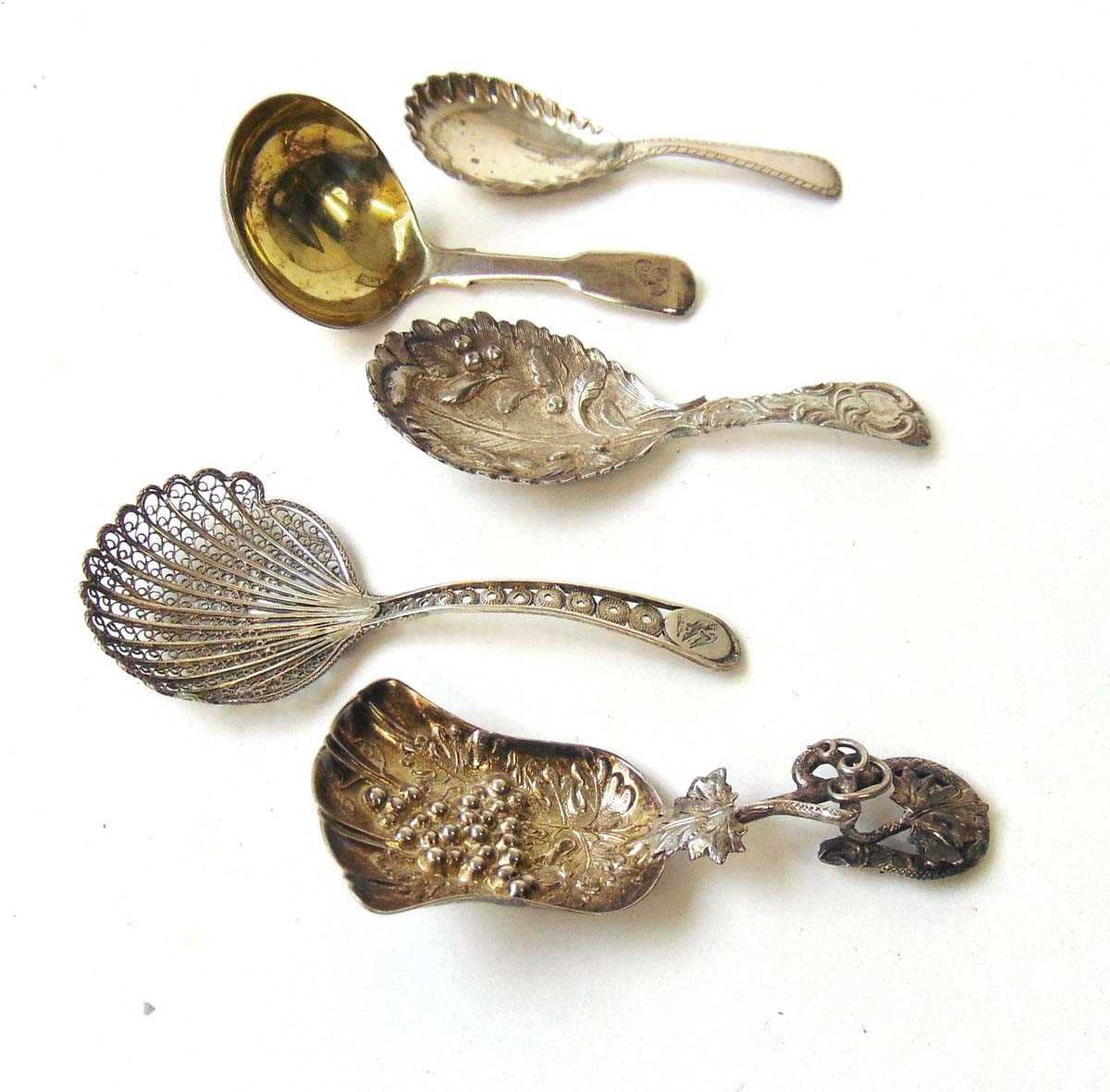 Three assayed silver tea caddy spoons, comprising makers William Eley I & William Fearn, London - Image 2 of 2