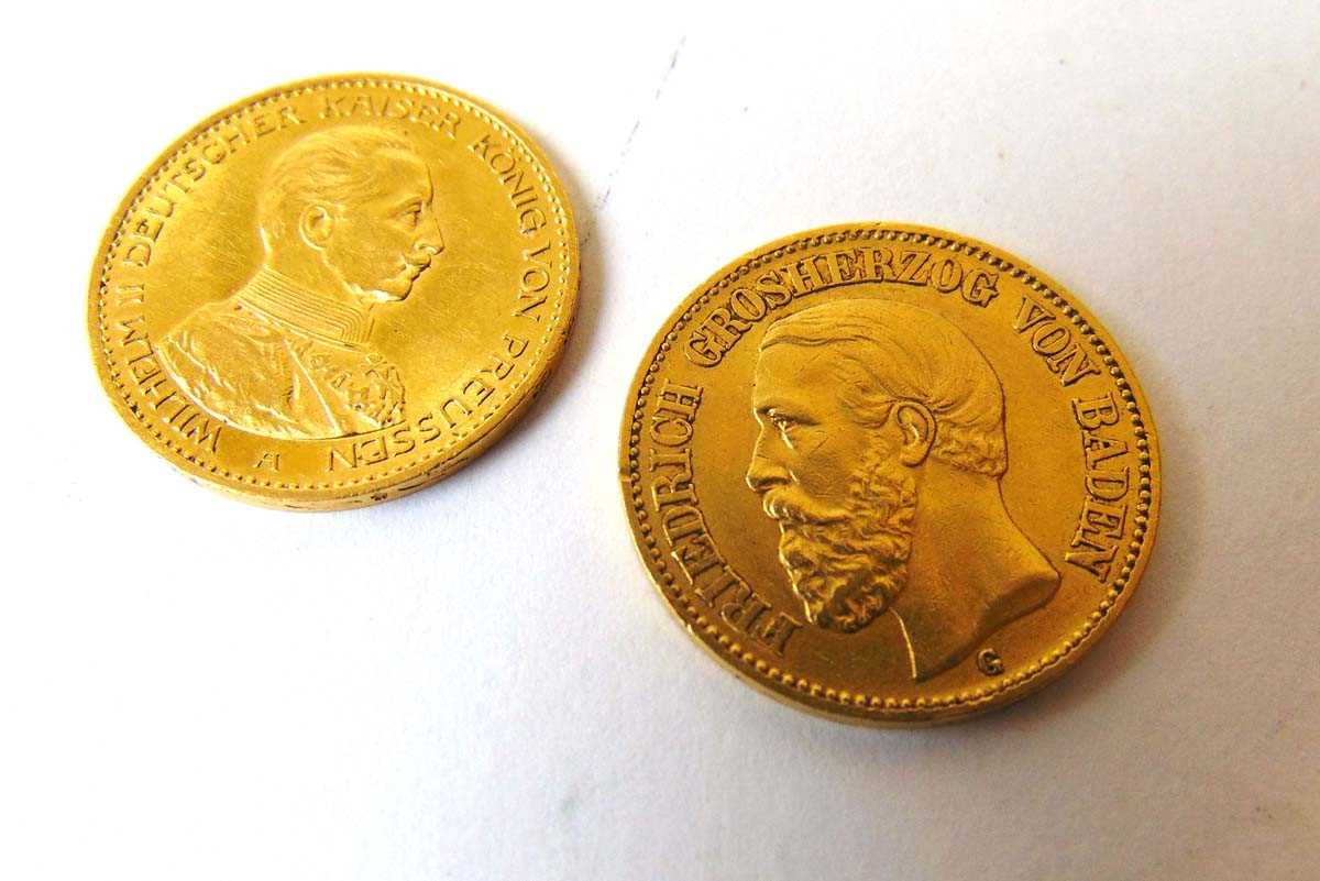 Kingdom of Prussia, Wilhelm II, 2 x gold 20 Deutches Reich Mark, 1894 & 1914, A, berlin