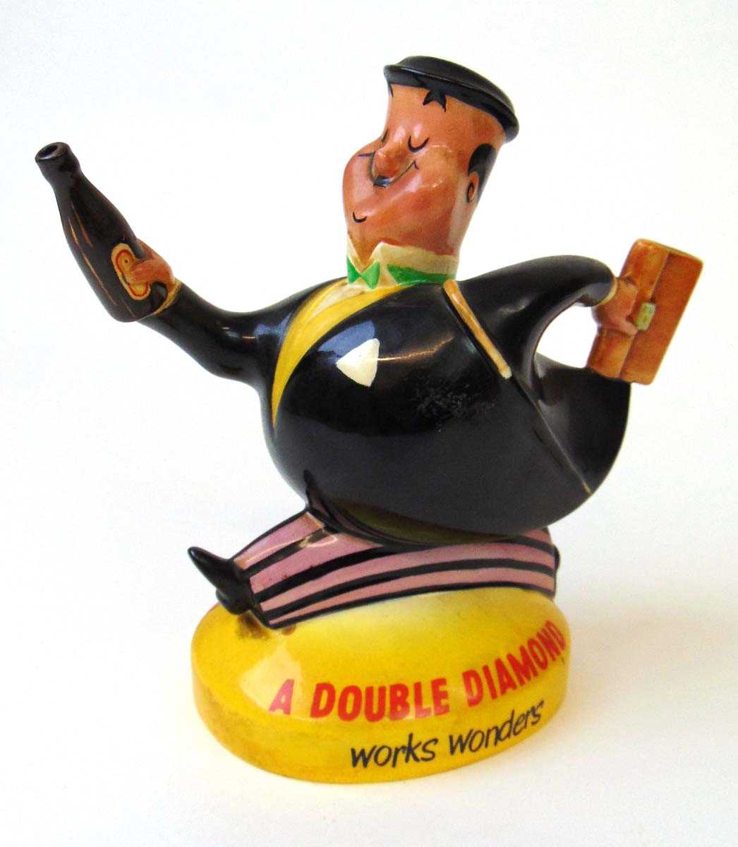 A Beswick Double Diamond character water jug advertising 'A Double Diamond - Works Wonders', model