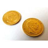 Kingdom of Prussia, Wilhelm II, 2 x gold 20 Deutches Reich Mark, 1910, A, Berlin