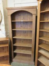 A pine full height bookcase