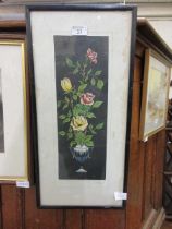 A framed and glazed watercolour of still life signed bottom right T.Ray